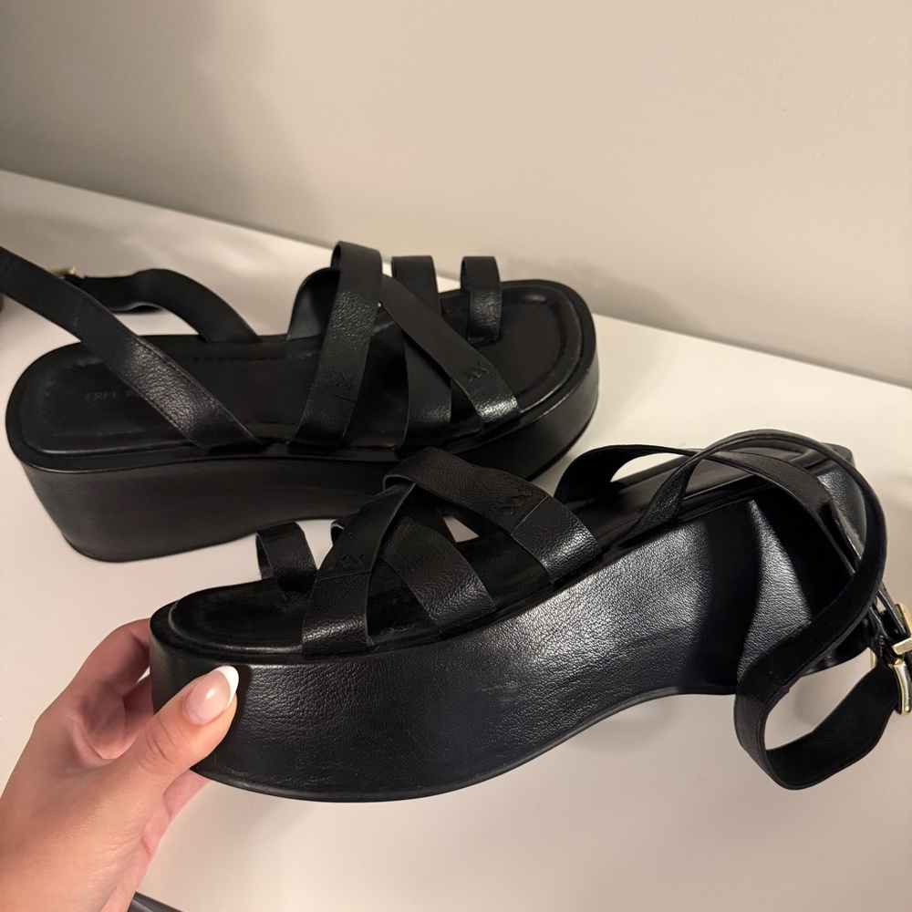 FREE PEOPLE HAZEL FLATFORM SANDALS - Picture 7 of 10